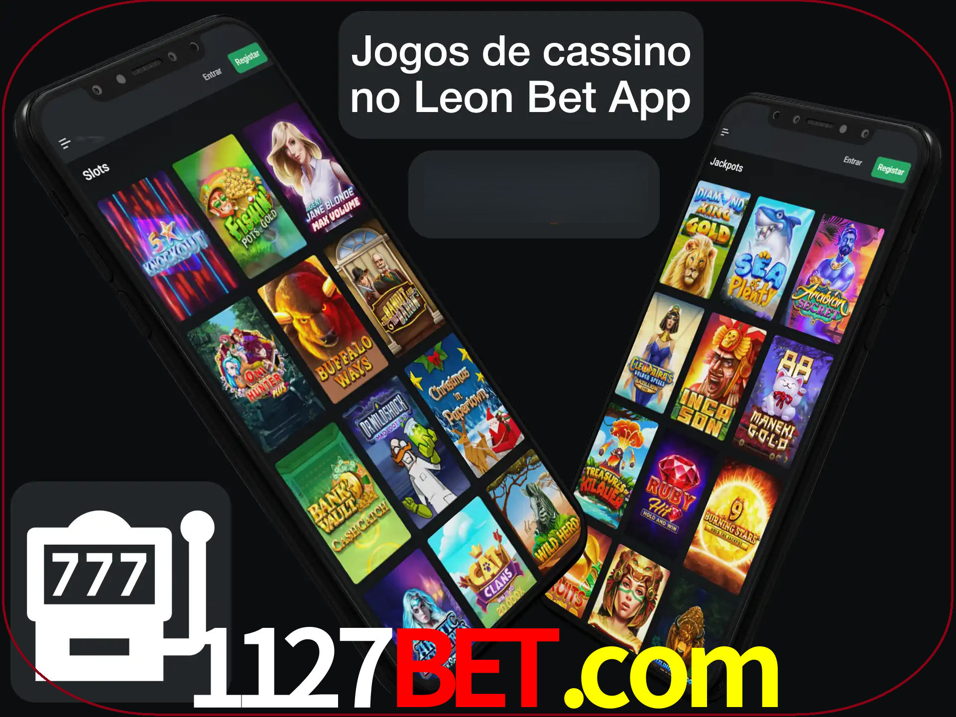 Escolha quais jogos de cassino jogar no app.