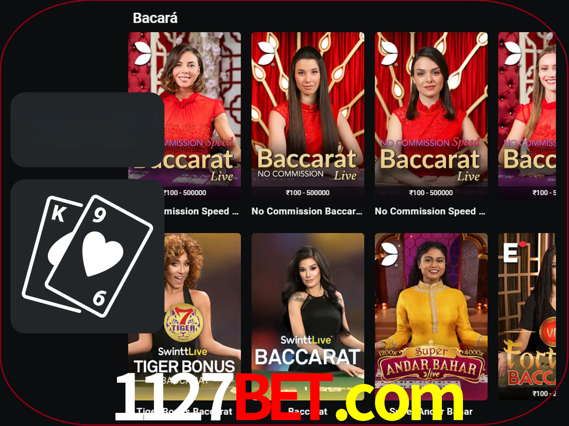 Ganhe muito dinheiro jogando jogos de bacará.