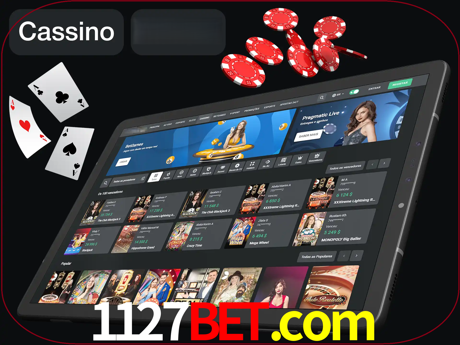 Jogue vários jogos de cassino em nosso cassino.