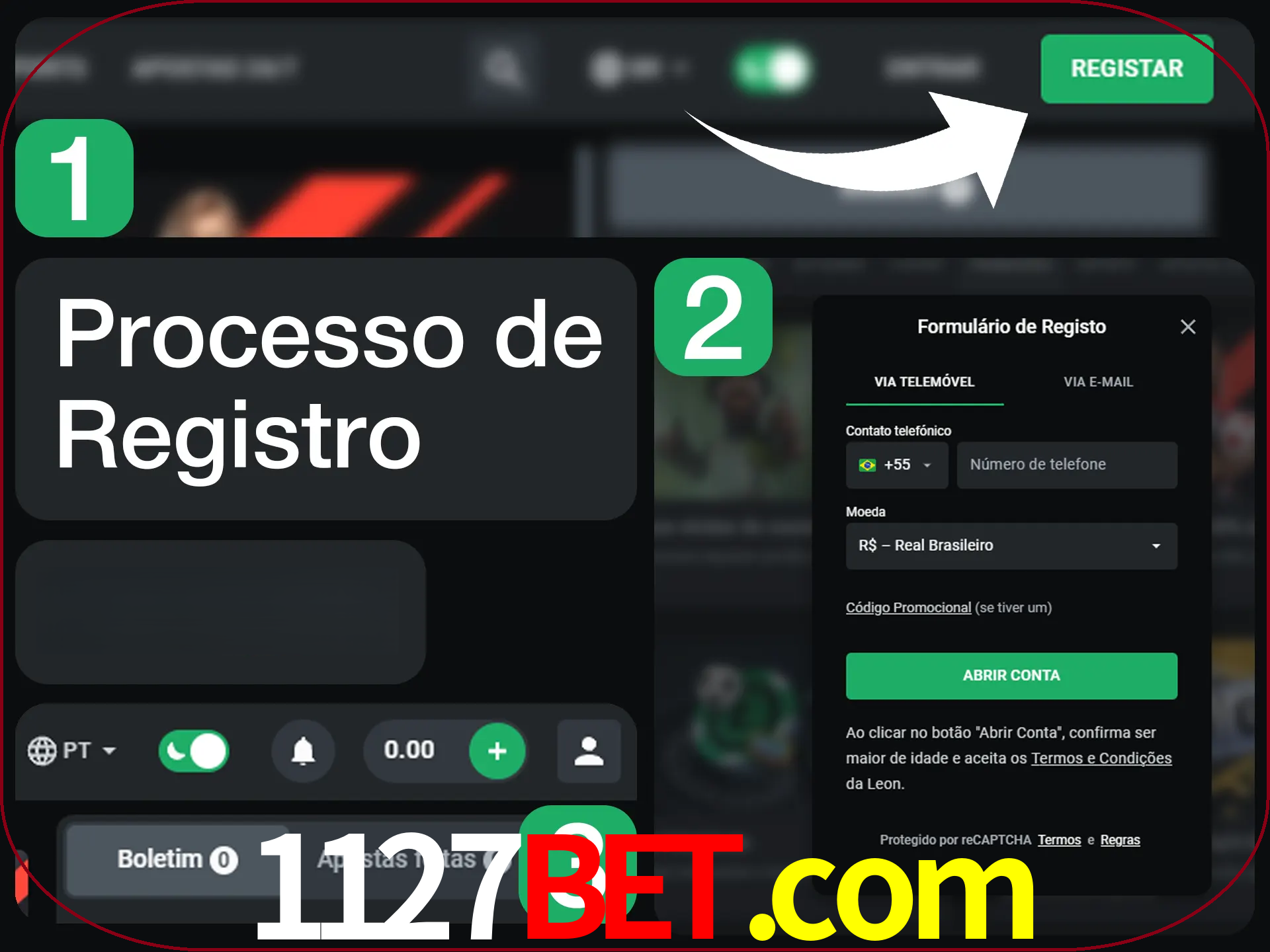O processo de registro na LeonBet é simples.