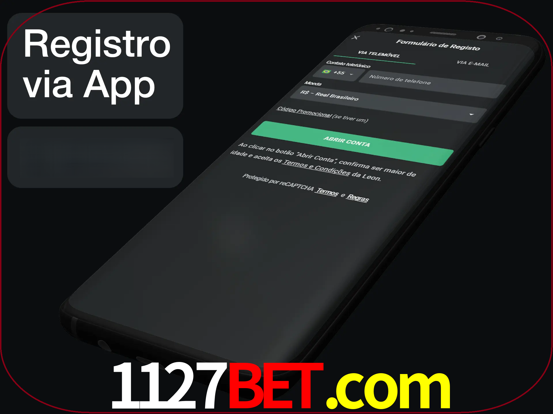 Registre-se quiclly em LeonBet usando o aplicativo.